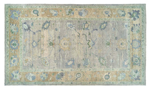 10x17 Colorful Modern Oushak Area Rug-turkish_rugs-oriental_rugs-kilim_rugs-oushak_rugs