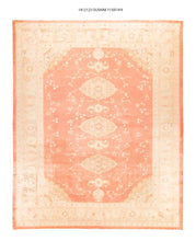 12x14 Red Vintage Oushak Area Rug-turkish_rugs-oriental_rugs-kilim_rugs-oushak_rugs