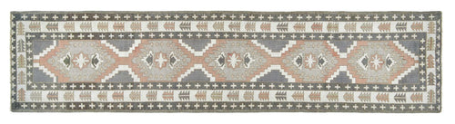 2x11 Colorful Old & Vintage Turkish Runner Rug