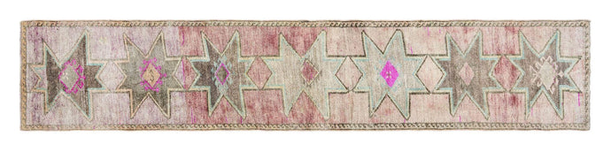 2x12 Colorful Old & Vintage Turkish Runner Rug