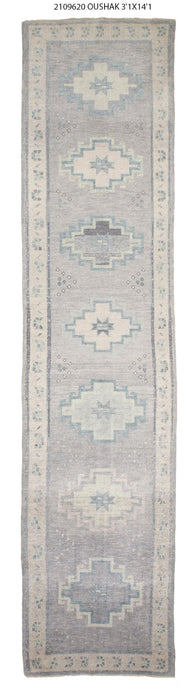 3x14 Modern Oushak Area Runner Rug-turkish_rugs-oriental_rugs-kilim_rugs-oushak_rugs