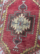 3x5 Red Vintage Turkish Area Rug