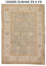 3x5 Sage Green & Beige Modern Oushak Area Rug