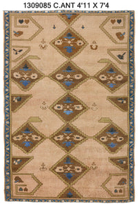 5x7 Soft Vintage Turkish Area Rug