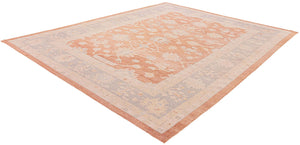 10x14 Red Oushak Area Rug