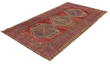 5x10 Red Vintage Turkish Area Rug