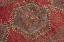 5x10 Red Vintage Turkish Area Rug