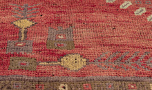 5x10 Red Vintage Turkish Area Rug