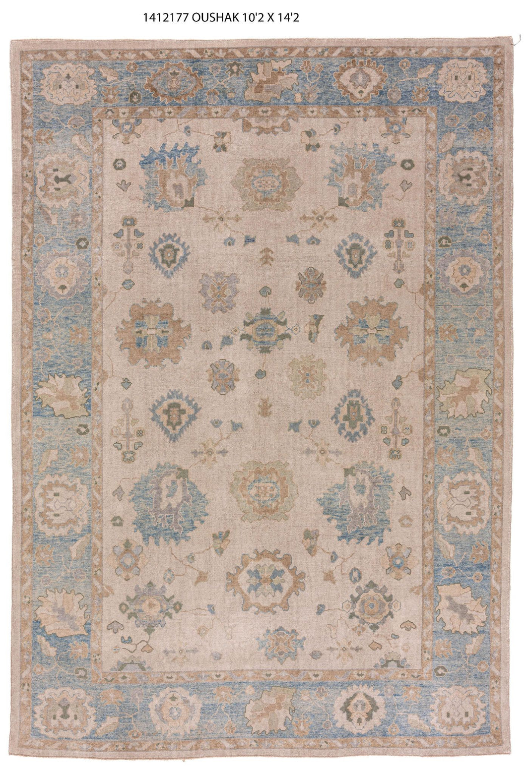 10x14 Soft Modern Oushak Area Rug