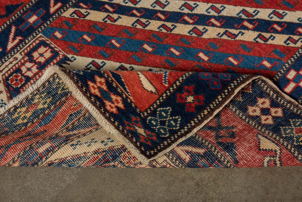 3x5 Red Vintage Turkish Area Rug