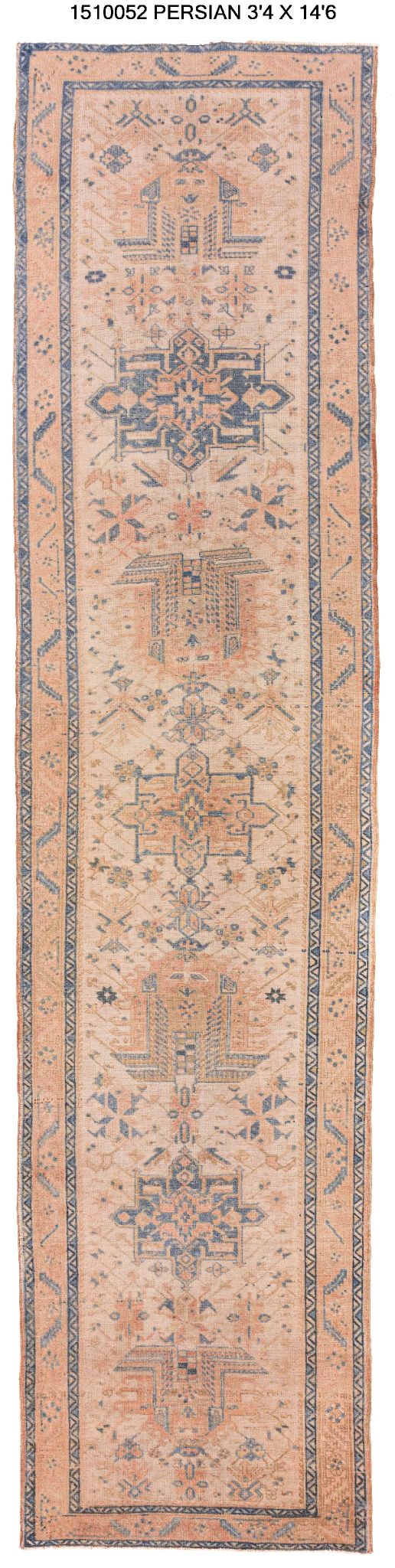 3x14 Colorful Vintage Turkish Runner Rug