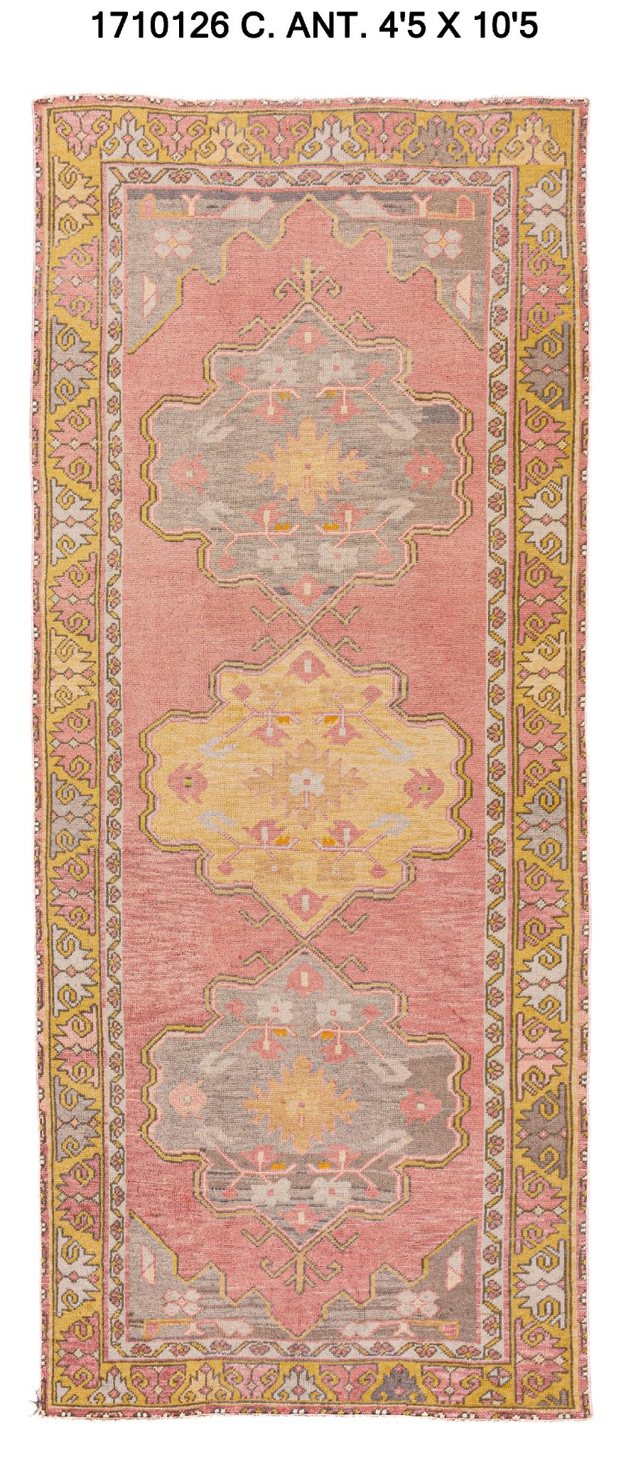 5x11 Colorful Vintage Turkish Area Rug