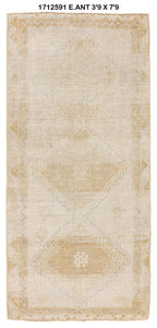4x8 Old & Vintage Turkish Area Runner Rug