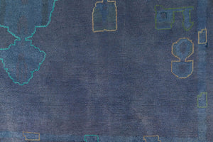 9x13 Blue Modern Turkish Area Rug