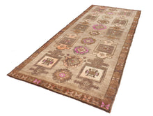 7x15 Colorful Vintage Turkish Runner Rug