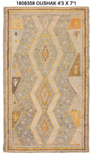 5x8 Green Modern Oushak Area Rug
