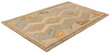 5x8 Green Modern Oushak Area Rug