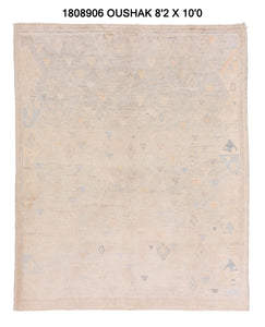 8x10 Colorful Modern Oushak Area Rug