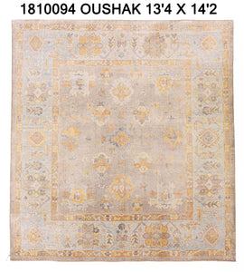 13x14 Soft Modern Oushak Area Rug