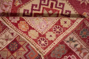 3x13 Colorful Vintage Turkish Runner Rug