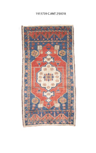 2x4 Old & Vintage Turkish Area Rug