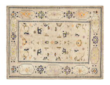 4x5 Cream Turkish Area Rug