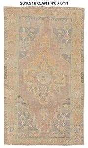 4x7 Old Soft Turkish Rug