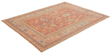 7x9 Red Vintage Turkish Area Rug