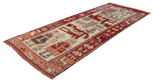 4x11 Old & Vintage Turkish Area Runner Rug