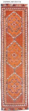3x12 Old & Vintage Turkish Area Runner Rug