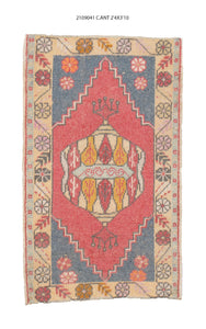 2x4 Old & Vintage Turkish Area Rug