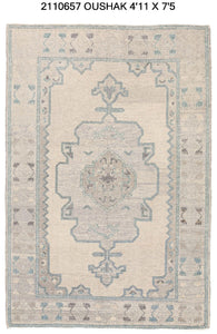 5x7 Modern Oushak Area Rug