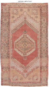 4x6 Old & Vintage Turkish Area Rug