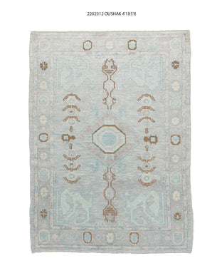 4x6 Modern Oushak Area Rug