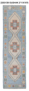 3x10 Modern Oushak Area Runner Rug