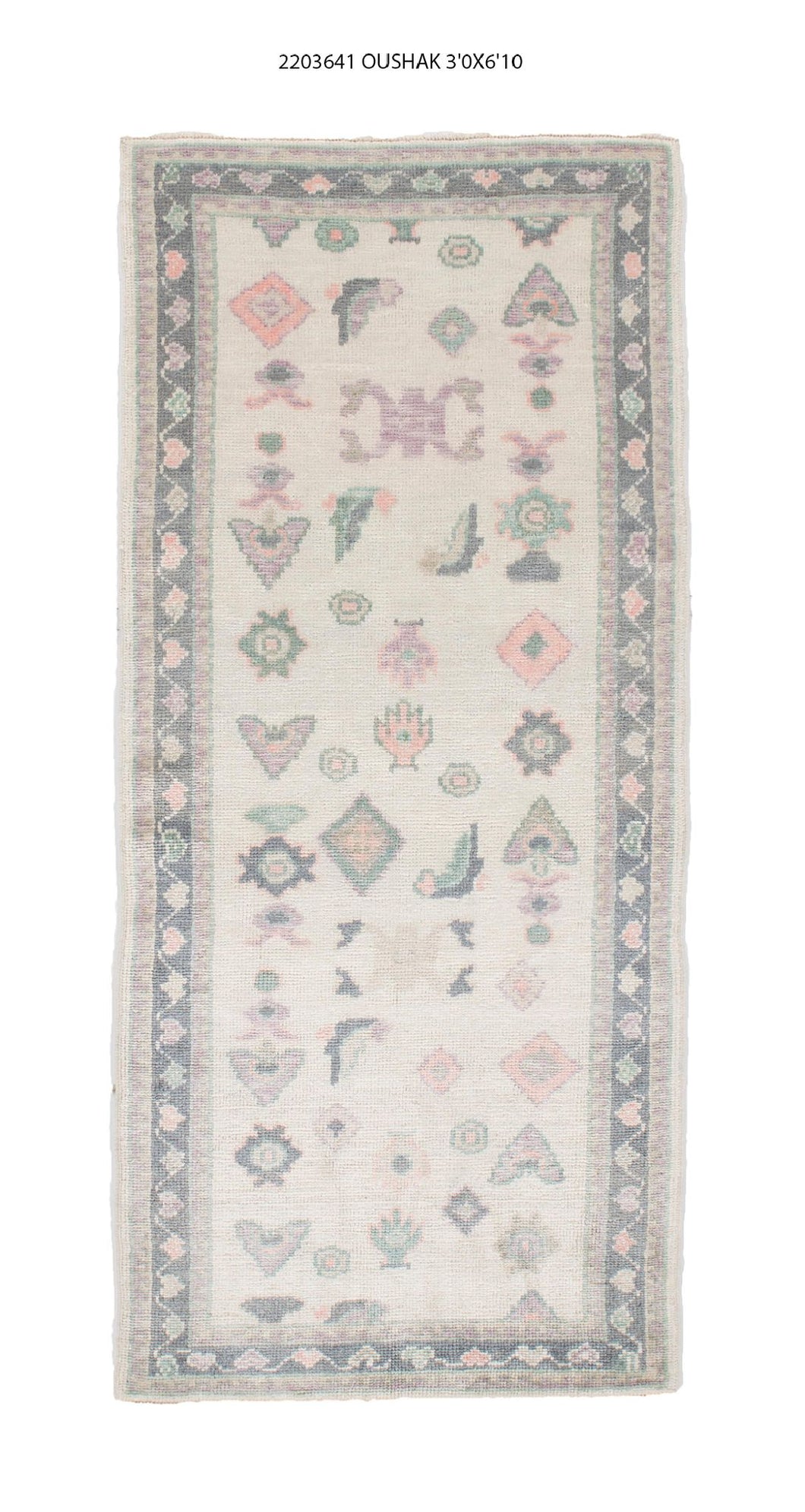 3x7 Modern Oushak Area Runner Rug