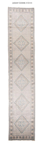 3x15 Modern Oushak Area Runner Rug