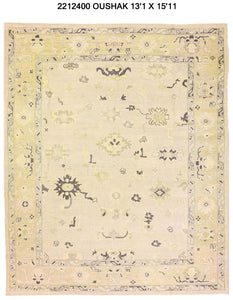 13x16 Modern Oushak Area Rug