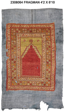 4x7 Old & Vintage Turkish Area Rug