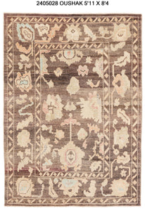 6x8 Modern Oushak Area Rug