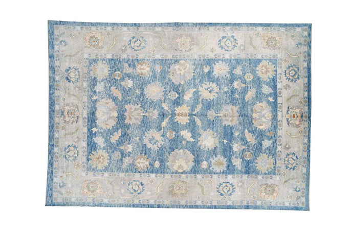 10x14 Blue Modern Oushak Area Rug-turkish_rugs-oriental_rugs-kilim_rugs-oushak_rugs