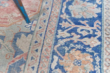 10x14indian Red,blue Colorful Vintage Turkish Area Rug-turkish_rugs-oriental_rugs-kilim_rugs-oushak_rugs