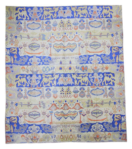 12x14 Ivory & White Modern Oushak Area Rug-turkish_rugs-oriental_rugs-kilim_rugs-oushak_rugs