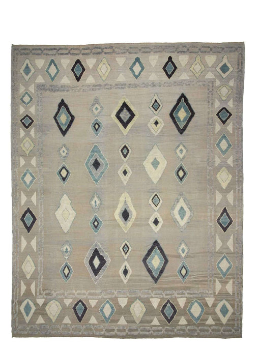 12x15 Colorful Modern Turkish Area Rug-turkish_rugs-oriental_rugs-kilim_rugs-oushak_rugs