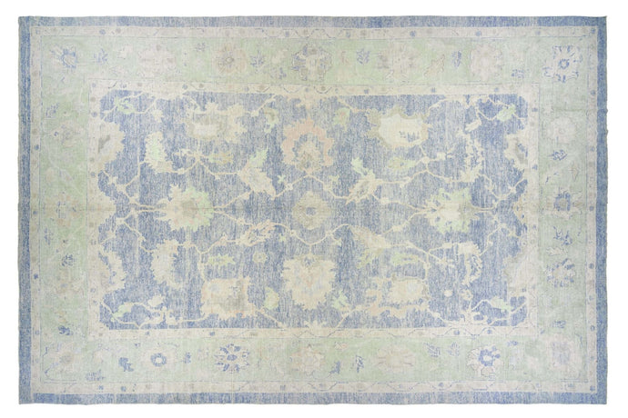 12x18 Blue Modern Oushak Area Rug-turkish_rugs-oriental_rugs-kilim_rugs-oushak_rugs