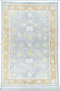 12x18 Gray Blue Modern Oushak Area Rug-turkish_rugs-oriental_rugs-kilim_rugs-oushak_rugs