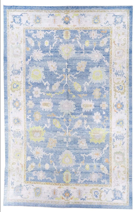 12x19 Blue Modern Oushak Area Rug-turkish_rugs-oriental_rugs-kilim_rugs-oushak_rugs