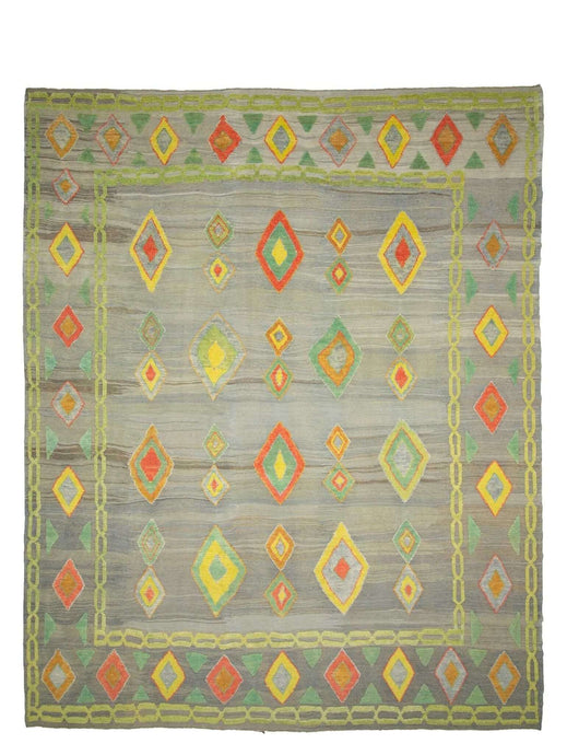 13x15 Colorful Modern Turkish Area Rug-turkish_rugs-oriental_rugs-kilim_rugs-oushak_rugs