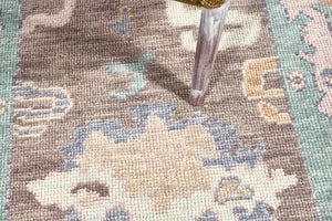 2x12 Colorful Modern Oushak Runner Rug-turkish_rugs-oriental_rugs-kilim_rugs-oushak_rugs