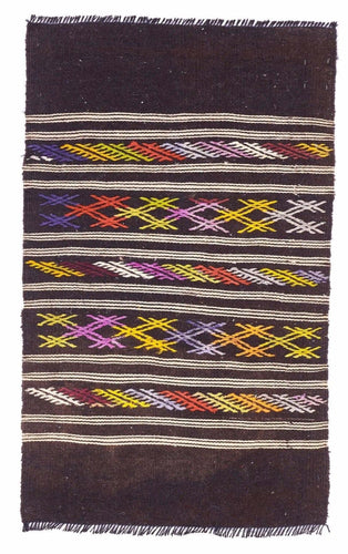 2x4 Colorful Vintage Turkish Area Rug